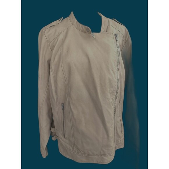 Plus Size Lane Bryant Pink Motorcycle Jacket  Size 22/24 - Picture 1 of 9